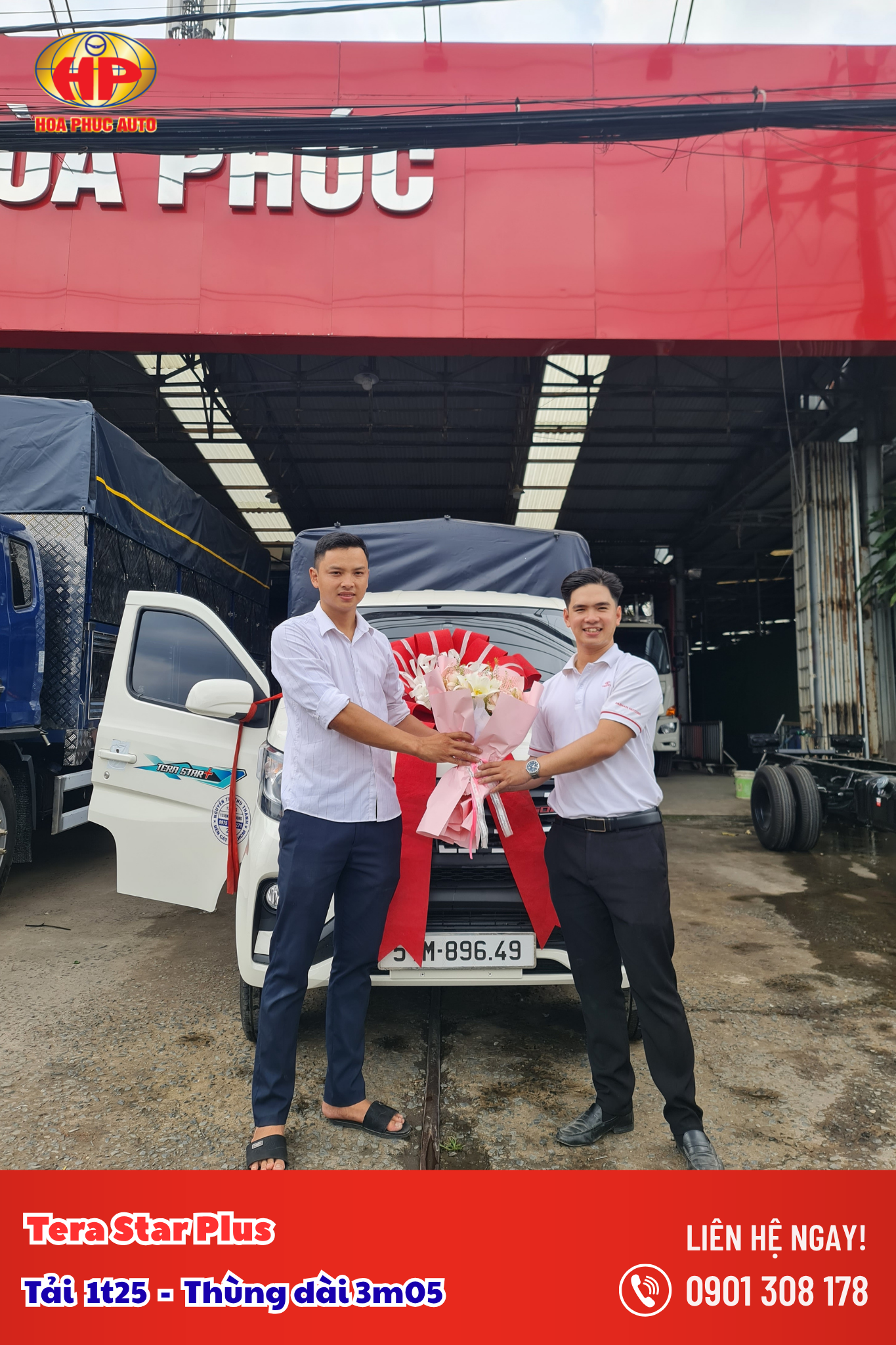 Bàn giao xe TERA STAR PLUS Thùng Mui Bạt tiêu chuẩn đến quý Khách hàng