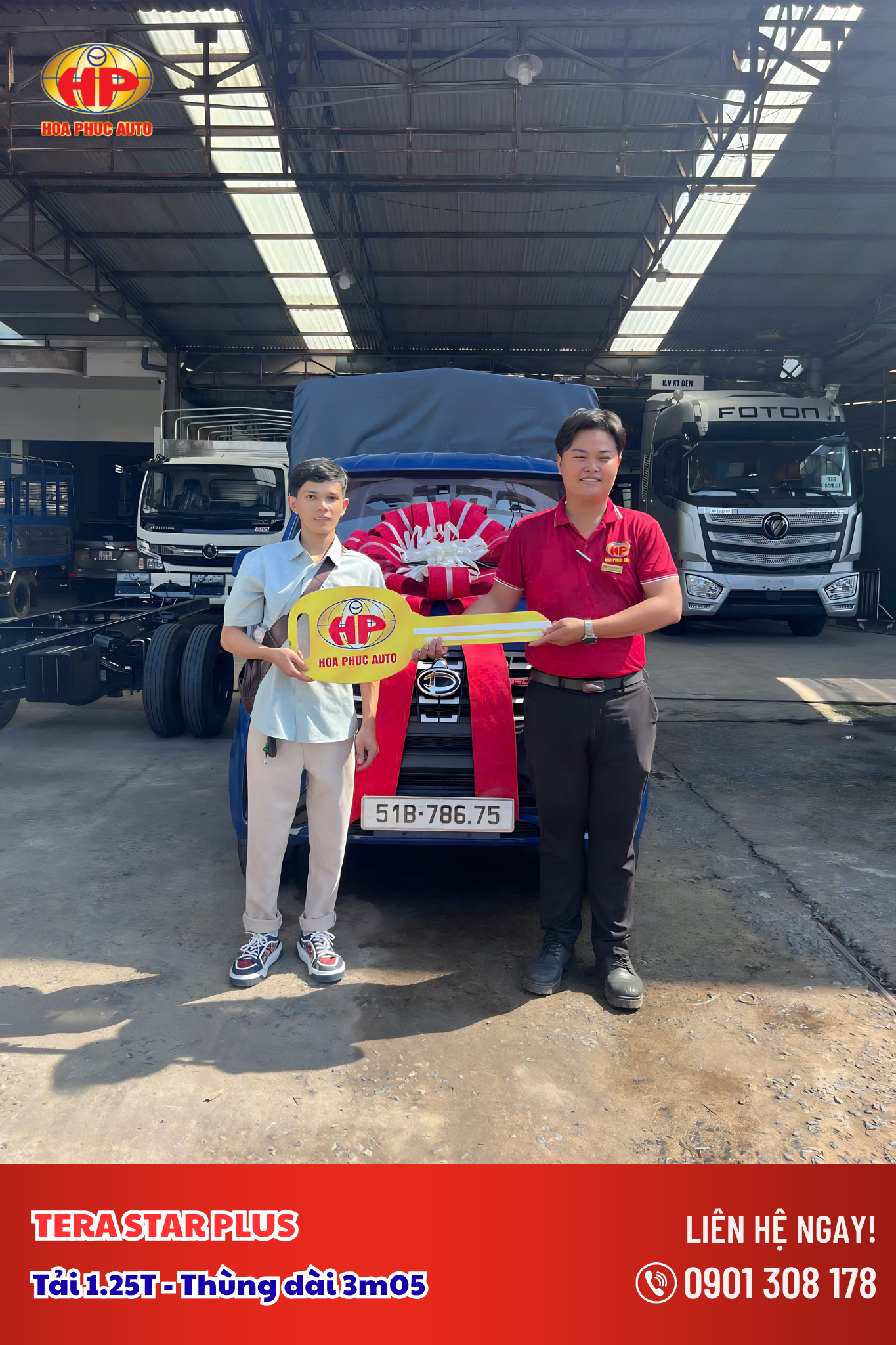 Bàn giao xe Tera Star Plus cho Anh Khách Về Bình Dương tại Teraco Hòa Phúc