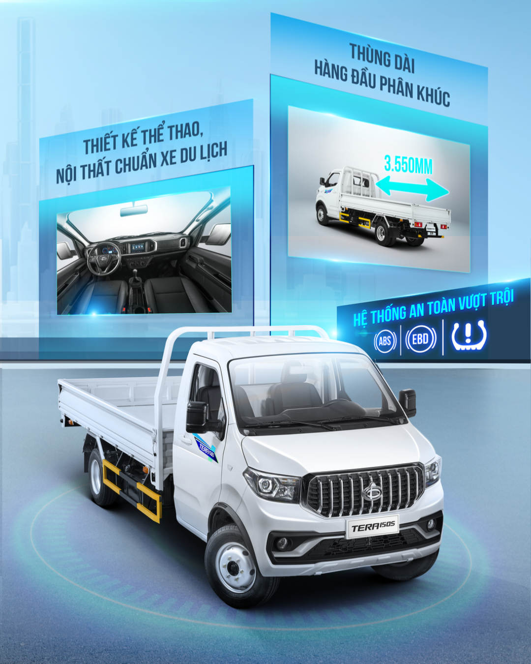 XE TẢI 1,5 TẤN THÙNG DÀI HÀNG ĐẦU PHÂN KHÚC!? KHÁM PHÁ NGAY XE TẢI MÁY XĂNG TERA150S