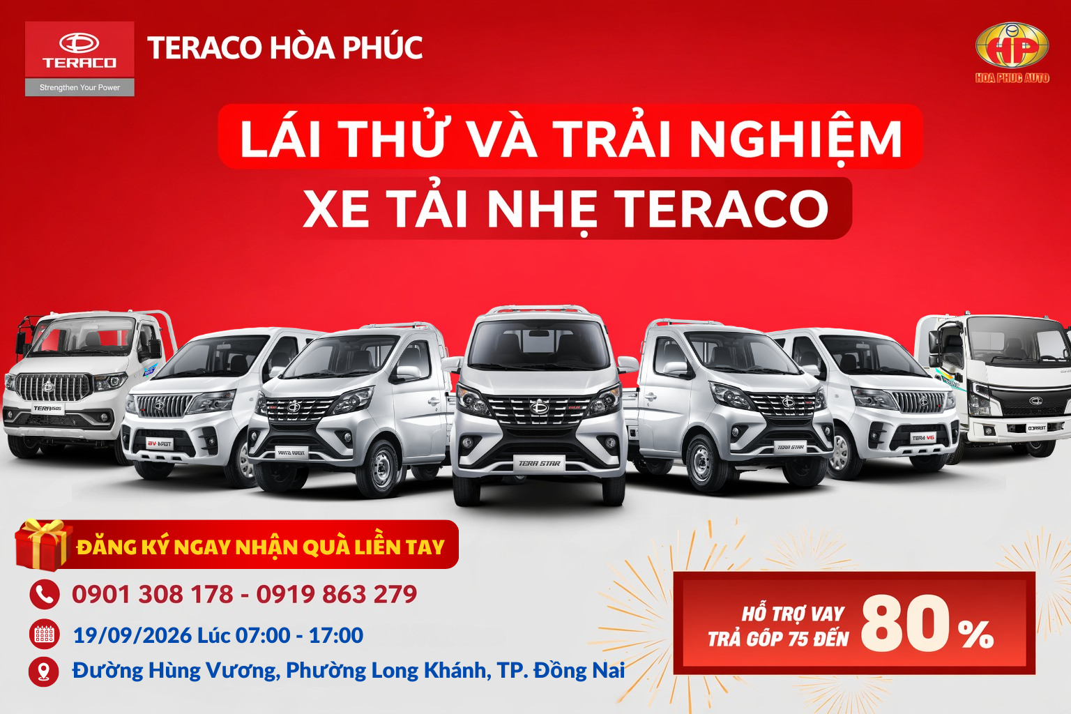 SỰ KIỆN TRƯNG BÀY VÀ LÁI THỬ XE TẢI TERACO ĐANG DIỄN RA TẠI CHỢ CHỢ LONG KHÁNH