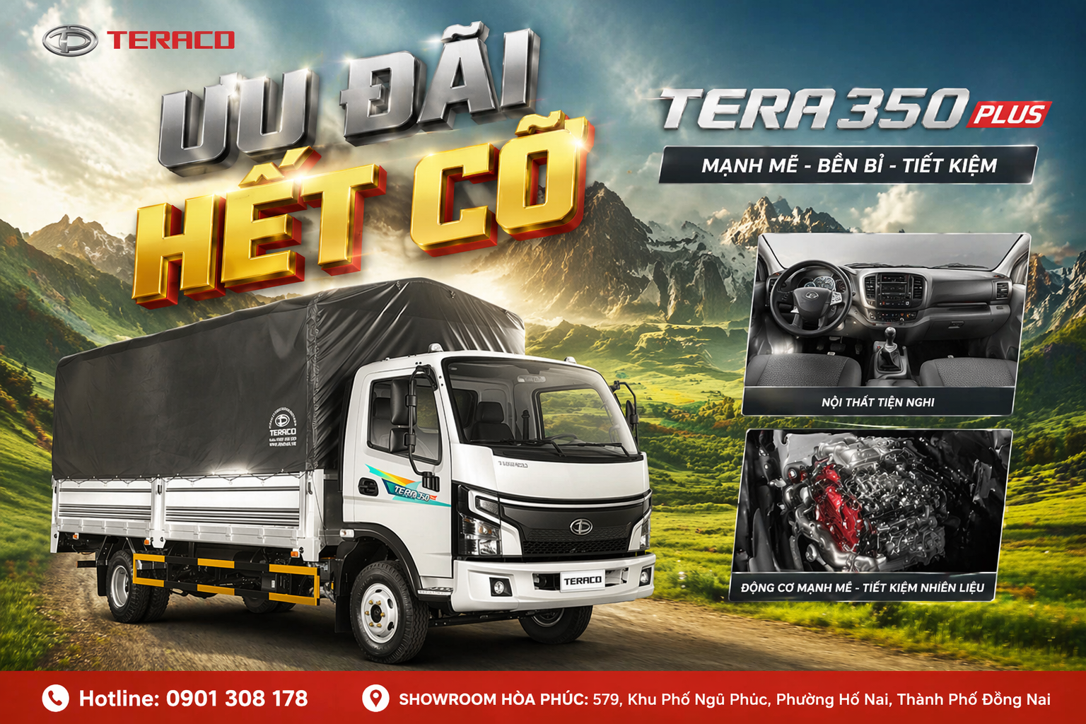 TOP 5 LÝ DO LỰA CHỌN TERA350 PLUS CHO VẬN TẢI HÀNG HÓA LIÊN TỈNH