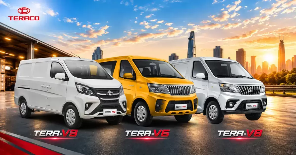 Xe tải van Tera-V3, Tera-V6, Tera-V8 linh hoạt giao hàng nội đô ngõ hẹp.